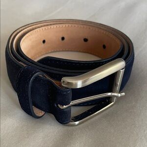 Navy Blue Peter Millar Suede Belt. Size 34